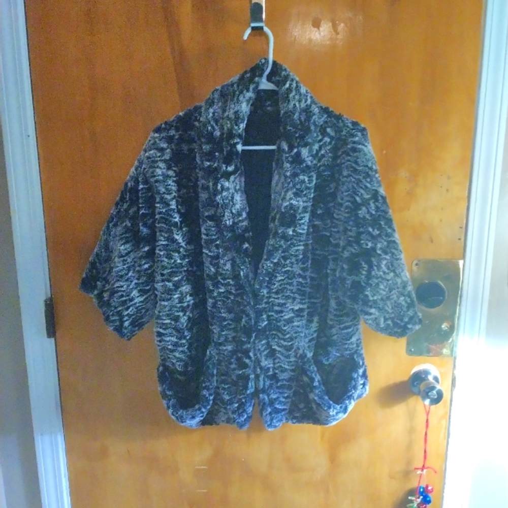 Faux Fur wrap jacket